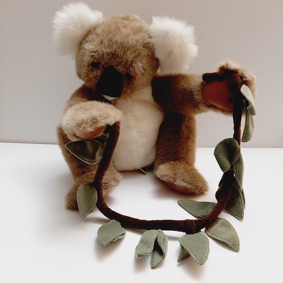 🍒 FOLKMANIS Folktails Koala Stage Hand Puppet Large Plush Kids Toy Leaf Garland - Picture 2 of 14
